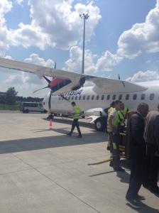 Air Serbia plane, smallest plane I've ever been on.